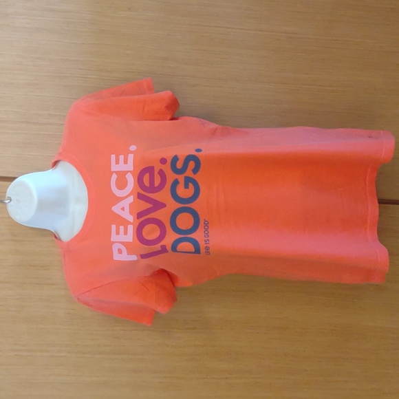 NWT SS Orange "Crusher Tee" SZ S By Life Is Good - Picture 1 of 8